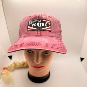 Vortex Optics Baseball Cap Hat Snap Back Trucker Firearms Hat, Red New Flag Logo